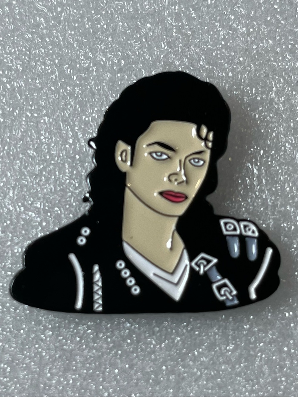 Michael Jackson enamel pin King of pop tribute Bad
